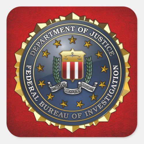 FBI Emblem Square Sticker