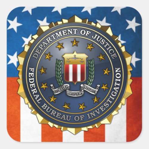 FBI Emblem Square Sticker