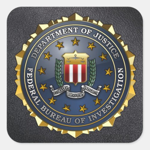 FBI Emblem Square Sticker