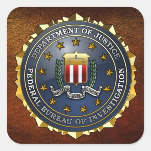 FBI Emblem Square Sticker