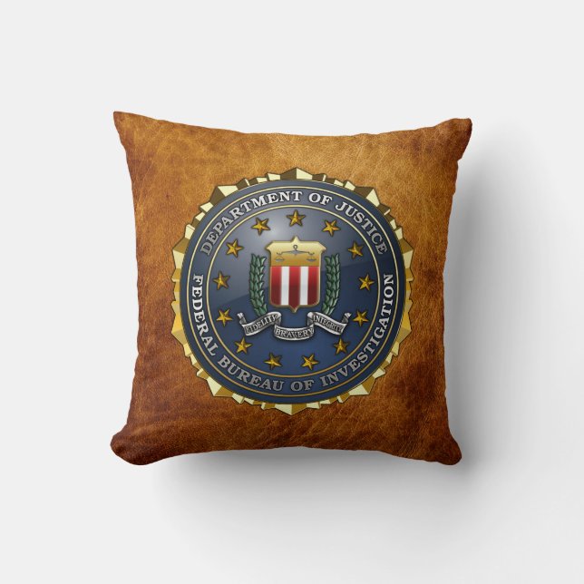 FBI Emblem Throw Pillow (Front)