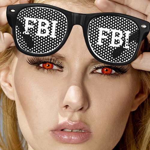 FBI FBI retro Shades  Fun Party Sunglasses
