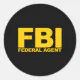 Fbi Federal Agent Classic Round Sticker | Zazzle
