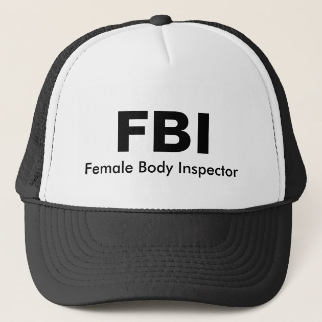Funny FBI Hat Female Body Inspector Baseball Cap Retro Vintage Joke Trucker