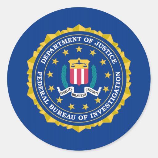 FBI Flag Classic Round Sticker | Zazzle