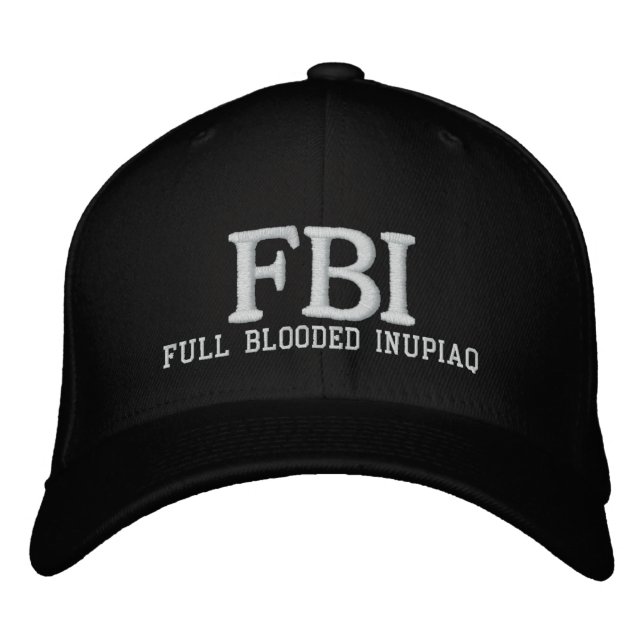 FBI FULL BLODDED INU EMBROIDERED BASEBALL HAT (Front)