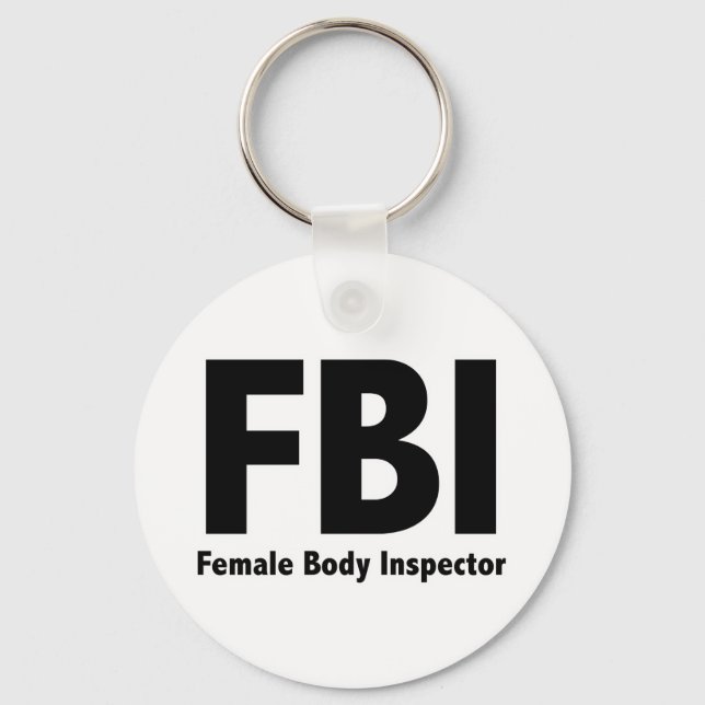 FBI Mr Funny Rude Humor Keychain (Front)