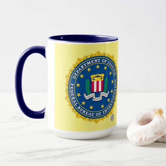 FBI Personalized Combo Mug, 15 oz Mug (With Donut)