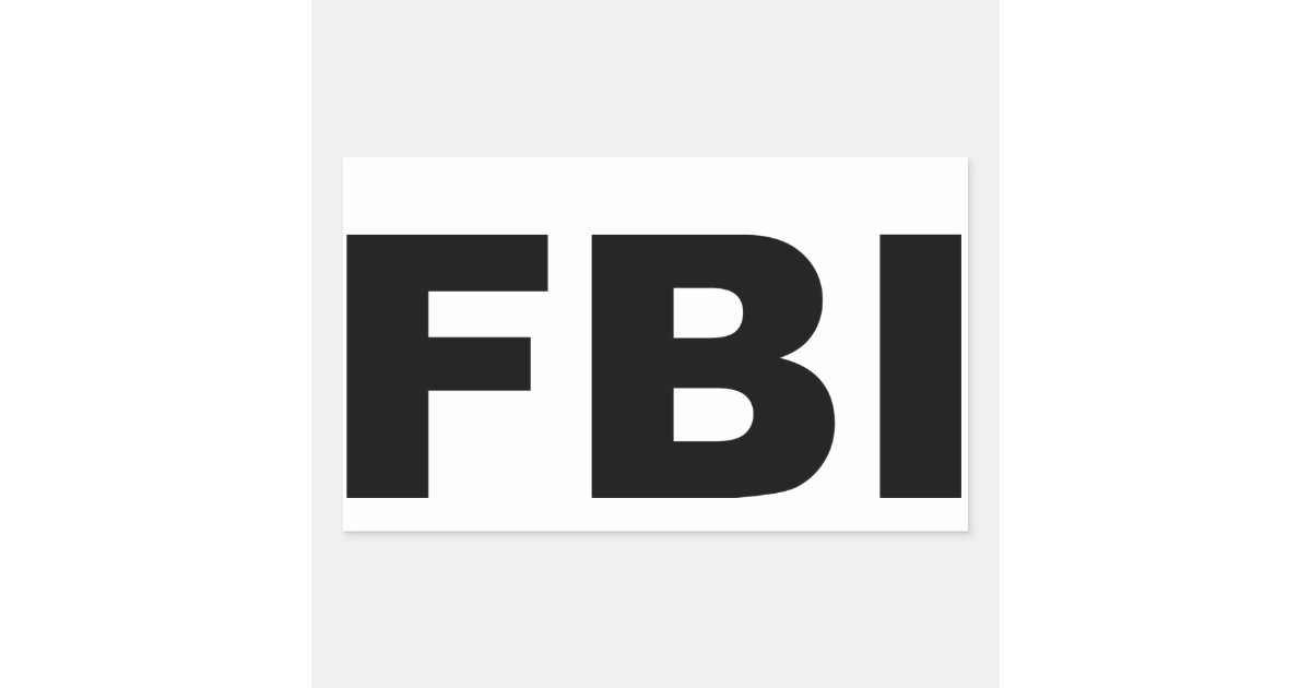 FBI RECTANGULAR STICKER | Zazzle