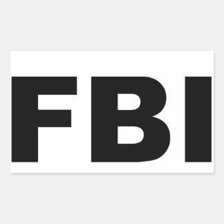 FBI RECTANGULAR STICKER