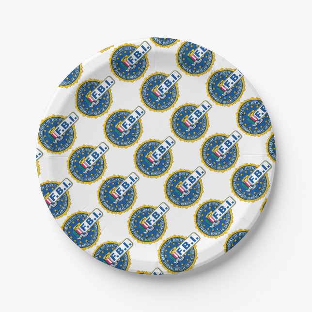 FBI Seal Mockup Paper Plates (Front)
