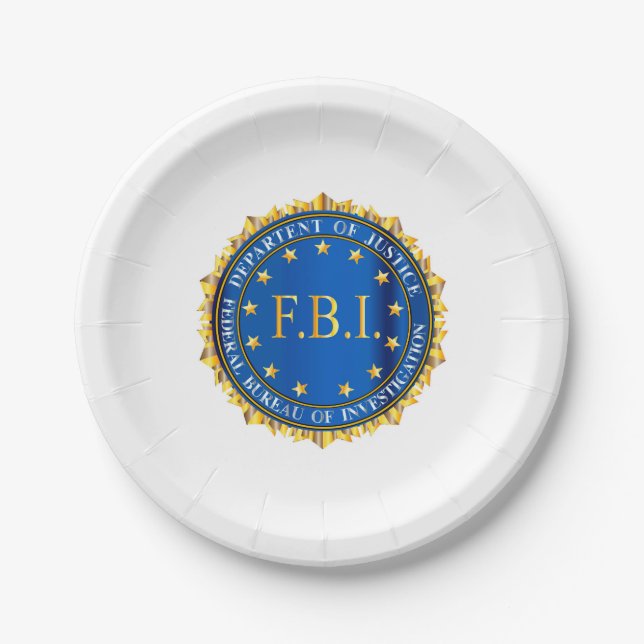 FBI Spoof Seal Paper Plates (Front)