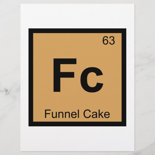 Fc - Funnel Cake Chemistry Periodic Table Symbol (Front)