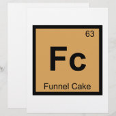Fc - Funnel Cake Chemistry Periodic Table Symbol (Front/Back)