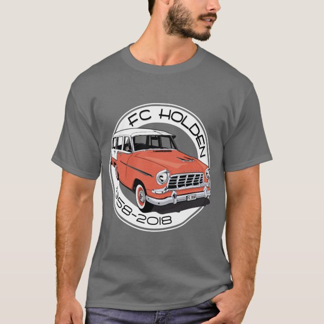 FC Holden - Station Sedan - Red & white T-Shirt (Front)
