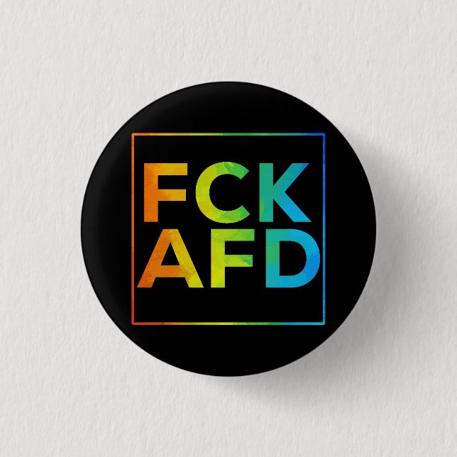 FCK AFD mit Rahmen schwarz Button (Front)