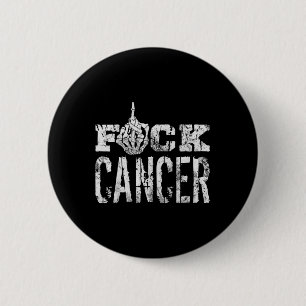 Fck Cancer Skeleton Middle Breast Cancer Awareness Button