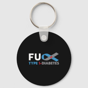 Fck Diabetes Type 1 Awareness Support Survivor Gif Keychain