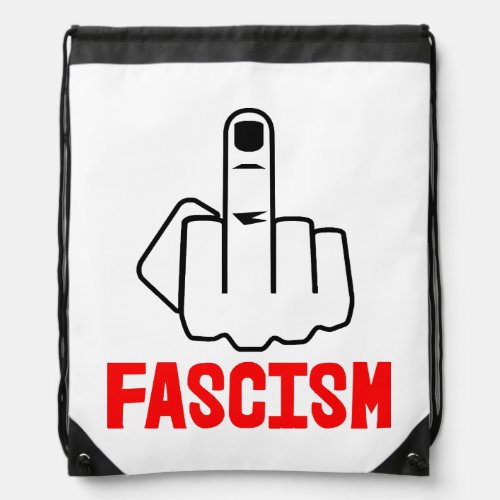FCK Fascism  Drawstring Bag