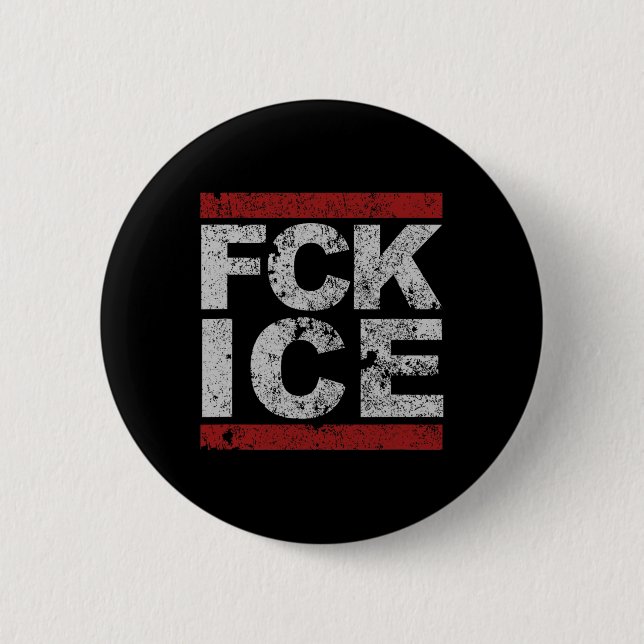 Fck Ice Distressed  Button (Front)
