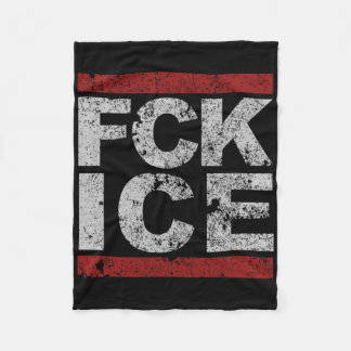 Fck Ice Distressed Fleece Blanket