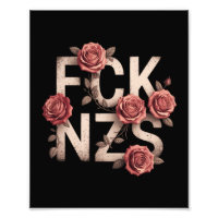 FCK NZS Flowery Against Right No Nazis Lgbtq+