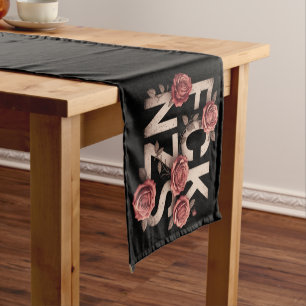 FCK NZS Flowery Against Right No Nazis Lgbtq+ Short Table Runner