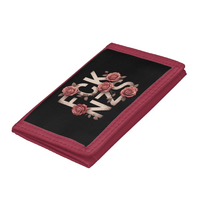 FCK NZS Flowery Against Right No Nazis Lgbtq+  Trifold Wallet (Bottom)