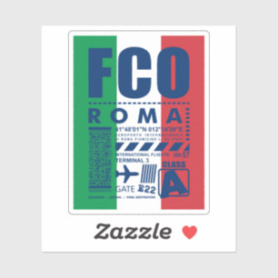 FCO Rome Airport, Sticker