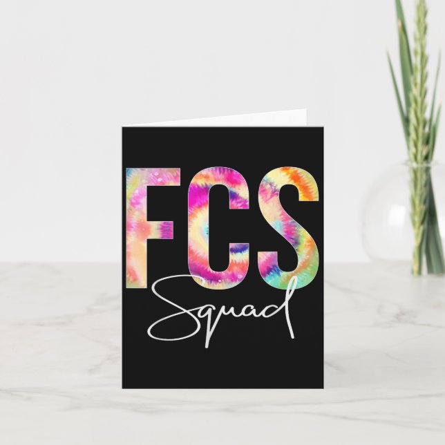Fcs Squad Tie Dye Back To School Women Appreciatio Card (Front)