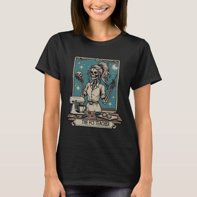 Fcs Teacher Skeleton Halloween Family And Consumer T-Shirt (Front)