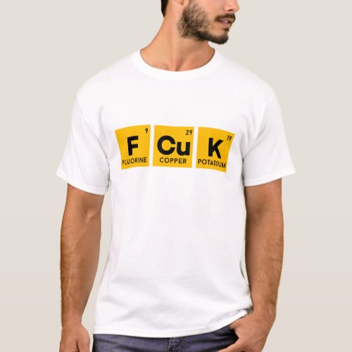 FCUK Periodic Table  I DONT GIVE A FOX SHIRT