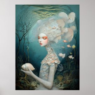 *~* FD2 2 Water Goddess Fantasy Sea Mermaid Poster