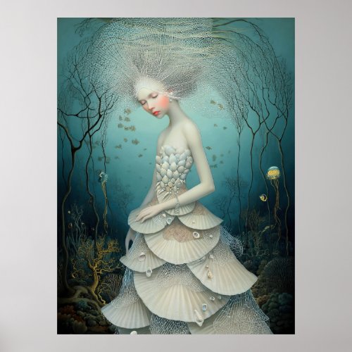 *~* FD2 3  Water Goddess Fantasy Sea Mermaid  Poster