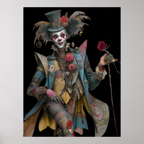  FD2 8 Circus Clown Art Vintage Retro Carnival Poster