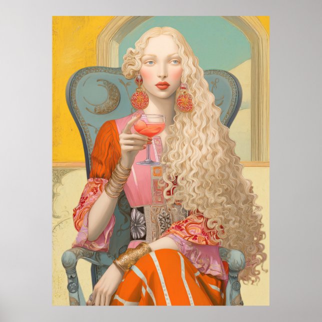^~* FD2 Blonde Bohemian Boho Cocktail Woman 9 Poster (Front)