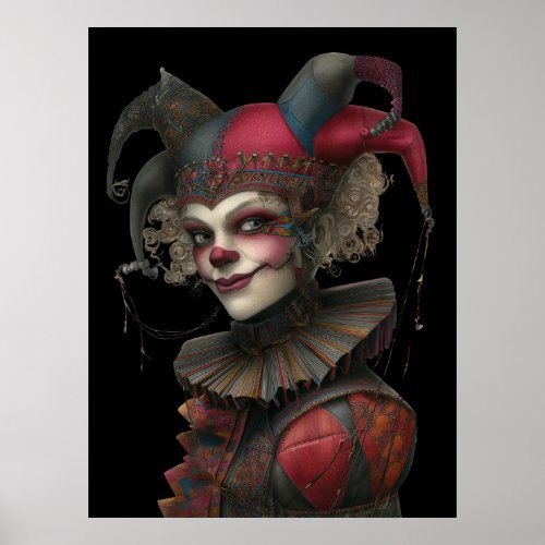 FD2 Circus Clown Art 17 Vintage Retro Carnival  Poster