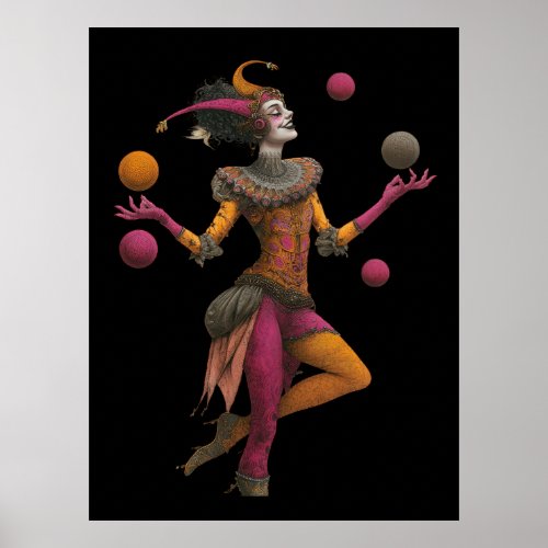 FD2 Circus Clown Art  27 Vintage Retro Carnival Poster