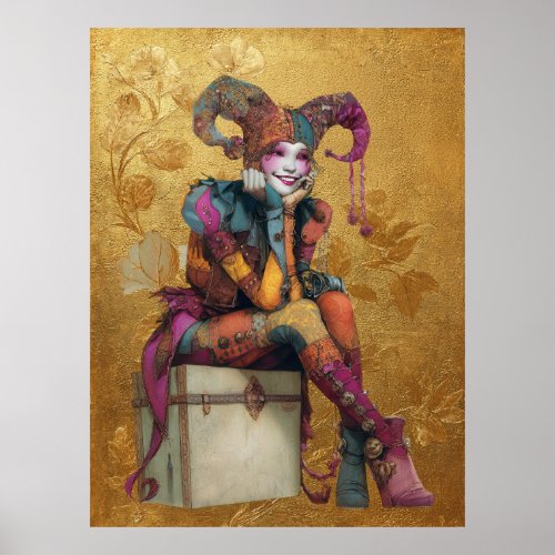 FD2 Circus Clown Art 2 Vintage Retro Carnival art Poster