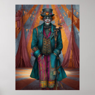FD2 Circus Clown Art 7 Vintage Retro Carnival art Poster