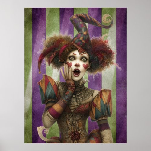 FD2 Circus Clown Art Vintage Retro Carnival 15 Poster