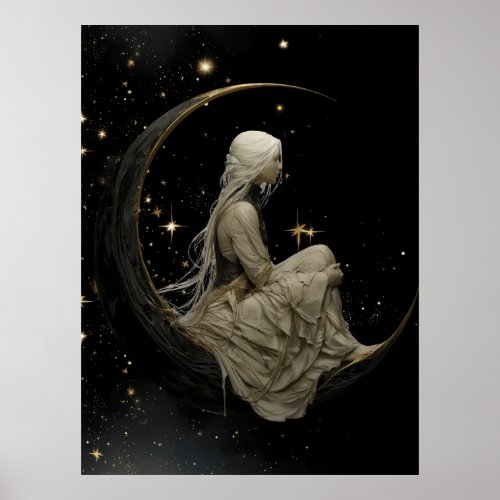 FD2 Enchanted 7 Crescent Moon Goddess Poster