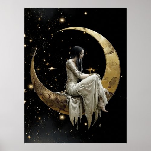 FD2 Enchanted 9 Crescent Moon Goddess Poster