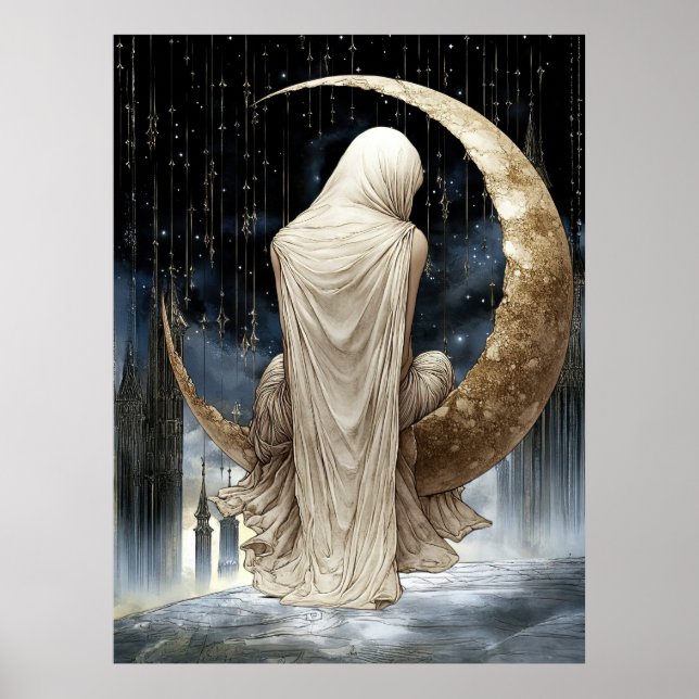 FD2 Enchanted Crescent Moon Goddess 17 Poster (Front)