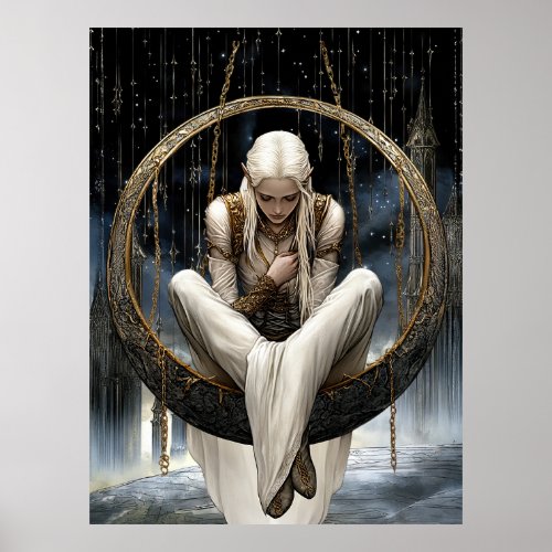 FD2 Enchanted Crescent Moon Goddess  19  Poster