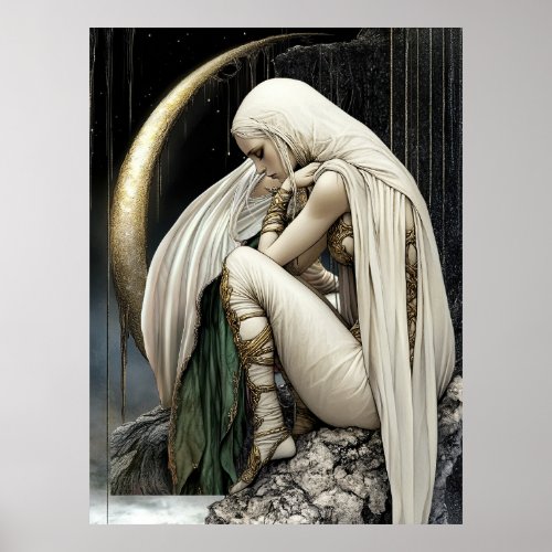 FD2 Enchanted Crescent Moon Goddess 29 Poster