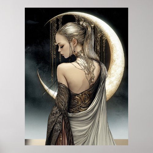 FD2 Enchanted Crescent Moon Goddess 6 Poster