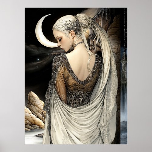 FD2 Enchanted Crescent Moon Goddess 7 Poster
