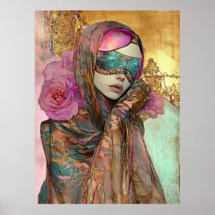 *~* FD2 Ornate Nouveau Fantasy Ethereal Woman 11 Poster