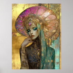 *~* FD2 Ornate Nouveau Fantasy Ethereal Woman 13 Poster